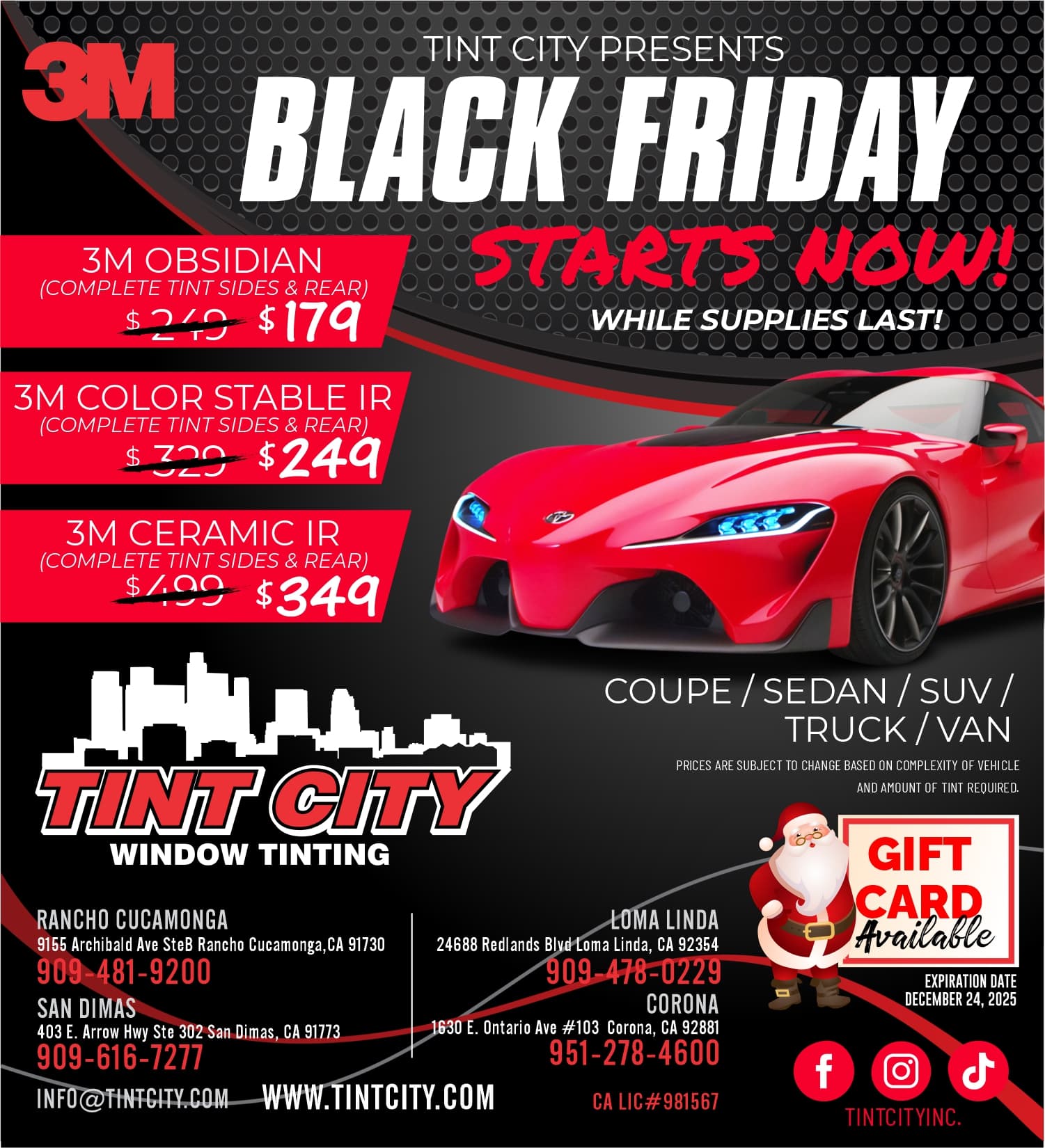 Black Friday Specials 2025